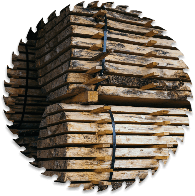 A stack of wood is shown in this picture.